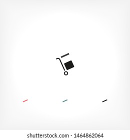 Vector icon cart with box 10 EPS . Lorem Ipsum Illustration design