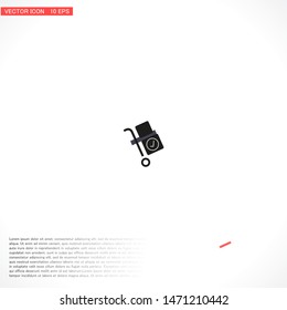 Vector icon cart with box 10 EPS . Lorem Ipsum Illustration design