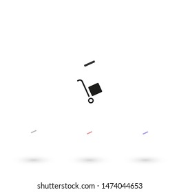 Vector icon cart with box 10 EPS . Lorem Ipsum Illustration design