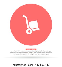 Vector icon cart with box 10 EPS . Lorem Ipsum Illustration design