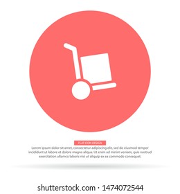 Vector icon cart with box 10 EPS . Lorem Ipsum Illustration design