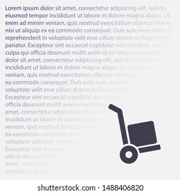 Vector icon cart with box 10 EPS . Lorem Ipsum Illustration design