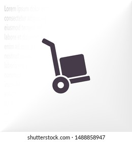 Vector icon cart with box 10 EPS . Lorem Ipsum Illustration design