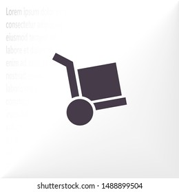 Vector icon cart with box 10 EPS . Lorem Ipsum Illustration design