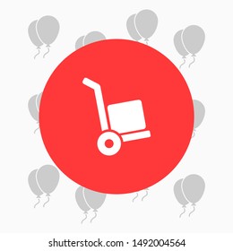 Vector icon cart with box 10 EPS . Lorem Ipsum Illustration design