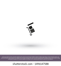 Vector icon cart with box 10 EPS . Lorem Ipsum Illustration design