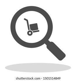 Vector icon cart with box 10 EPS . Lorem Ipsum Illustration design