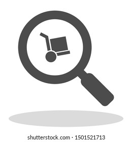 Vector icon cart with box 10 EPS . Lorem Ipsum Illustration design