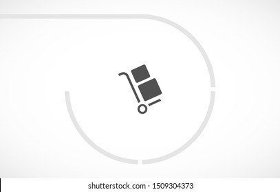 Vector icon cart with box 10 EPS . Lorem Ipsum Illustration design