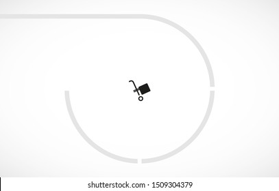 Vector icon cart with box 10 EPS . Lorem Ipsum Illustration design