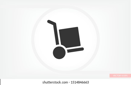 Vector icon cart with box 10 EPS . Lorem Ipsum Illustration design