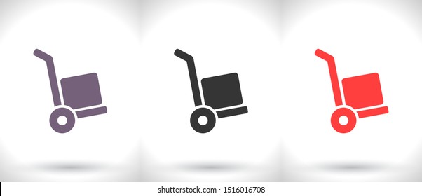 Vector icon cart with box 10 EPS . Lorem Ipsum Illustration design