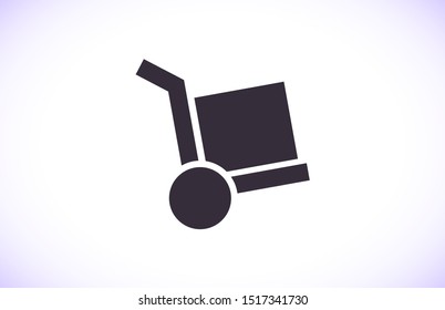 Vector icon cart with box 10 EPS . Lorem Ipsum Illustration design