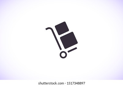 Vector icon cart with box 10 EPS . Lorem Ipsum Illustration design