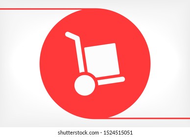 Vector icon cart with box 10 EPS . Lorem Ipsum Illustration design
