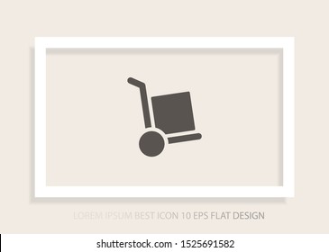 Vector icon cart with box 10 EPS . Lorem Ipsum Illustration design