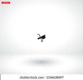 Vector icon cart with box 10 EPS . Lorem Ipsum Illustration design