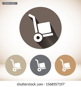 Vector icon cart with box 10 EPS . Lorem Ipsum Illustration design