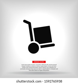 Vector icon cart with box 10 EPS 