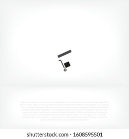 Vector icon cart with box 10 EPS . Lorem Ipsum Illustration design
