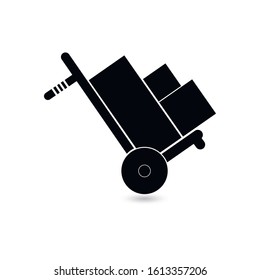 Vector icon cart with box 10 EPS . Lorem Ipsum Illustration design