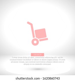 Vector icon cart with box 10 EPS . Lorem Ipsum Illustration design