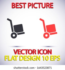 Vector icon cart with box 10 EPS . Lorem Ipsum Illustration design