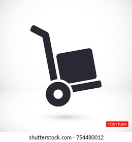 Vector icon cart with box 10 EPS