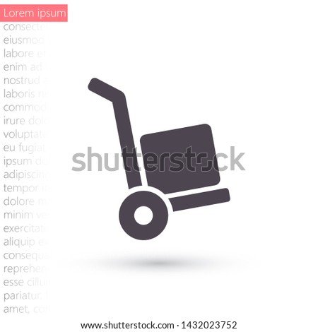 Vector icon cart with box 10 EPS . Lorem Ipsum Illustration design