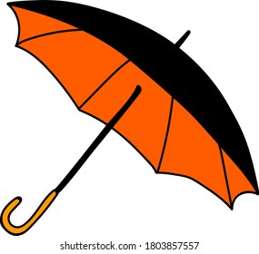 vector icon cartoon illustration of an umbrella