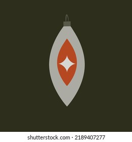 Vector icon in cartoon and scandinavian style isolated on black background