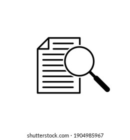 Vector Icon Case Study On White Background. Stock Vector