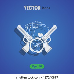 Vector icon for the casino or poker 