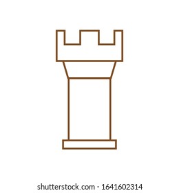 vector icon, castle tower on white background