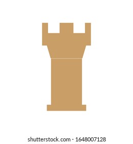 vector icon, castle tower on white background