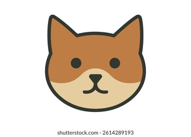Vector icon of cat's head