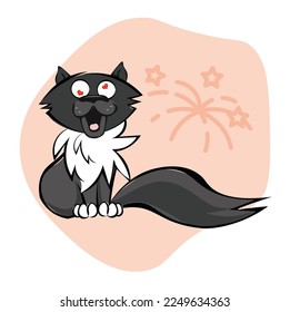 Vector Icon. Cat's Story Valentine’s Design suitable for: Posters, Prints, Websites, Cards, Planner Stickers and Inserts, Digital Planners, Posters, Invitations, Stationery, Scrapbooking materials etc