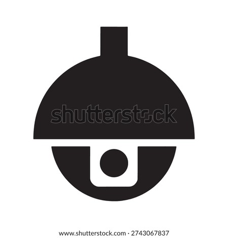 Vector icon of a CCTV camera, conveying concepts of vigilance, observation, and electronic surveillance in a simple graphic.