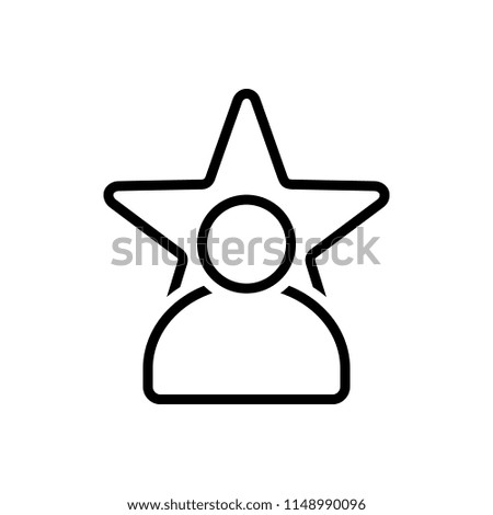 Vector icon for celebrity
