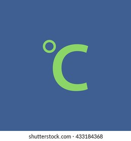 Vector icon Celsius. Flat design style eps 10