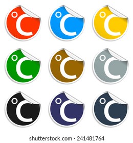 Vector icon Celsius. Flat Illustrator EPS 10