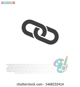 Vector icon chain 10 EPS . Lorem Ipsum Illustration design