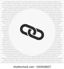 Vector icon chain 10 EPS . Lorem Ipsum Illustration design
