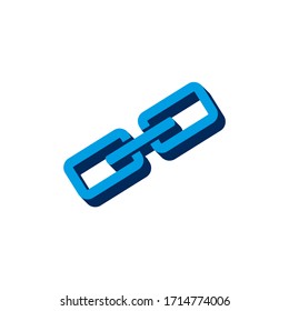 Vektorillustration-Icon-Kette
isometrisch. 3D-Zeichen einzeln auf weißem Hintergrund.