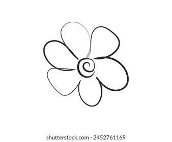 Vector icono - manzanilla (flor). La creatividad de los niños