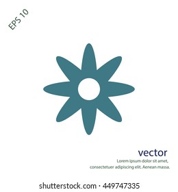 Vector icon chamomile, web design element