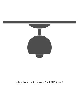 Vektorillustration eines Kronleuchters, Deckenleuchte. Stockillustration einzeln auf weißem Hintergrund. Einfaches Design.