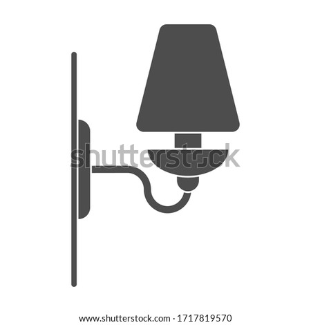 Vector icon of a chandelier, wall lamp. Stock illustration isolated on a white background. Simple design.