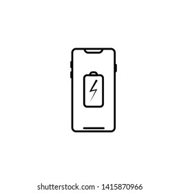 vector icon of charging a mobile phone