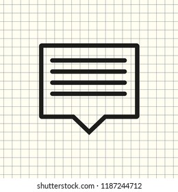 vector icon of chat, message